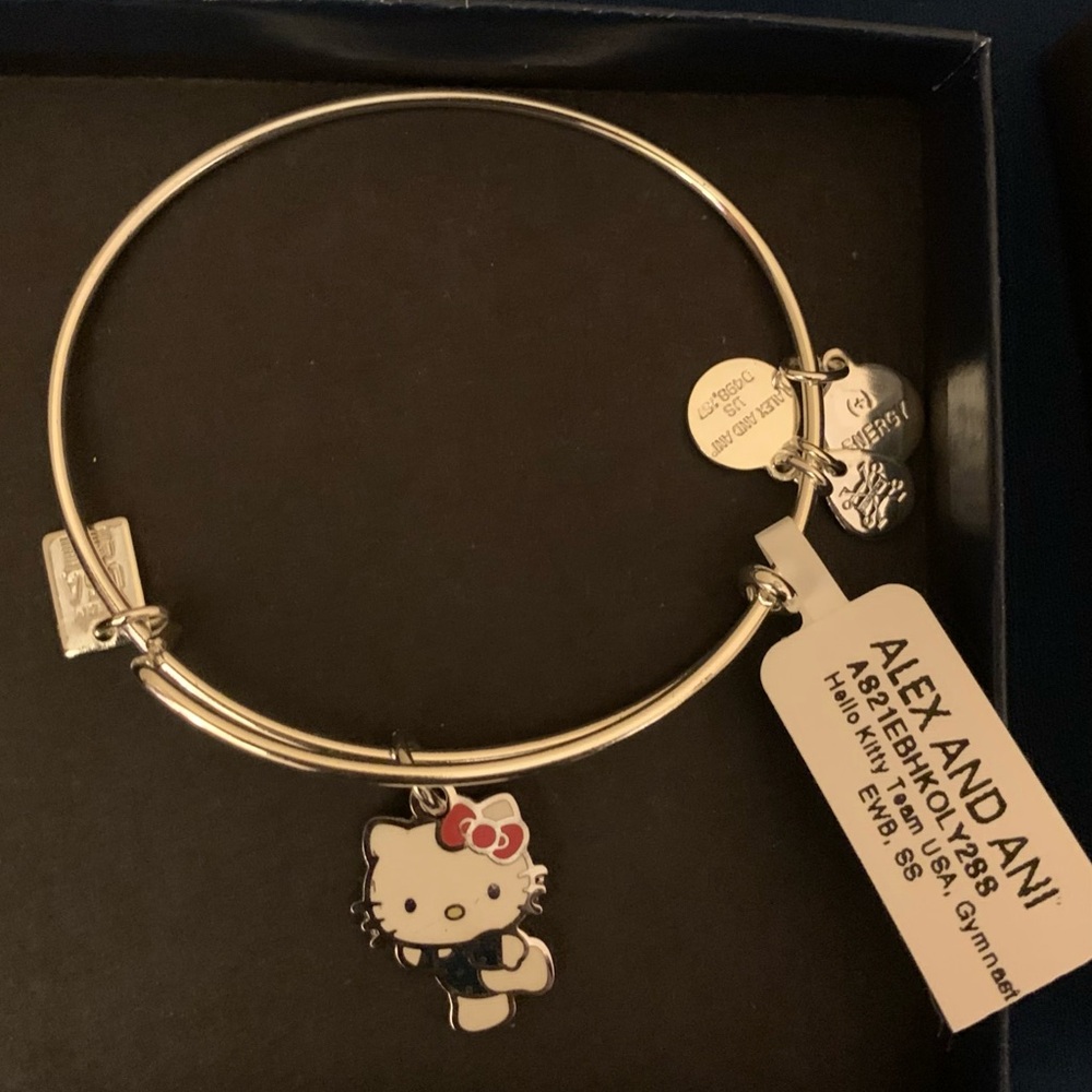 NWT VINTAGE HELLO KITTY X TEAM USA ALEX & ANI GYMNASTS BRACELET - Picture 1 of 4
